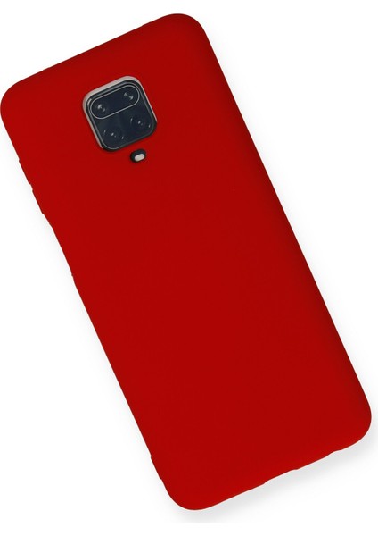 Xiaomi Redmi Note 9 Pro Kılıf Lansman Içi Kadife Lüx Tasarım Silikon Kapak - Kırmızı