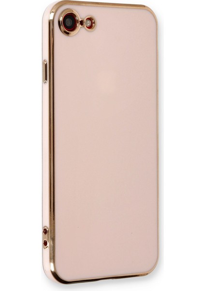 iPhone Se 2020 Kılıf Özel Tasarım Fit Kalıp Lüx Dizayn Silikon Kapak - Pembe