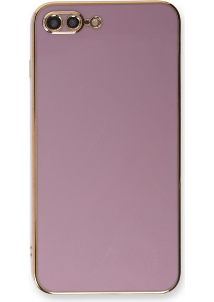 iPhone 8 Plus Kılıf Özel Tasarım Fit Kalıp Lüx Dizayn Silikon Kapak - Mor fiyatları