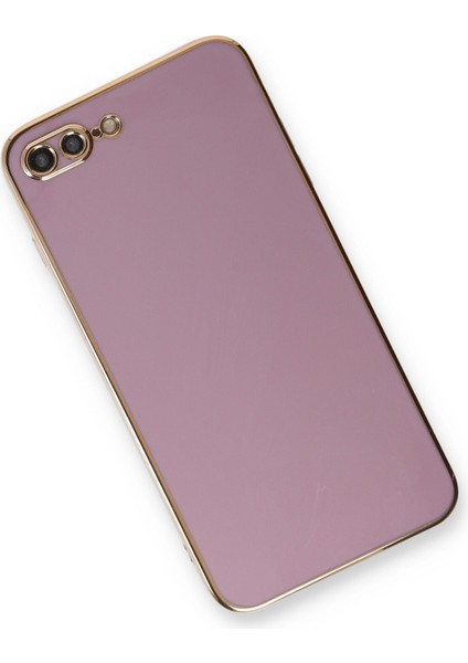 iPhone 8 Plus Kılıf Özel Tasarım Fit Kalıp Lüx Dizayn Silikon Kapak - Mor modelleri