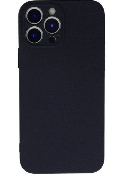 iPhone 13 Pro Kılıf Lansman Içi Kadife Lüx Tasarım Silikon Kapak - Koyu Gri