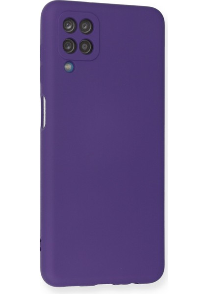 Samsung Galaxy A12 Kılıf Lansman Içi Kadife Lüx Tasarım Silikon Kapak - Mor fiyatları