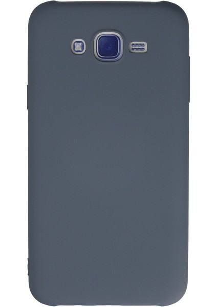 Samsung Galaxy J7 Kılıf Lansman Içi Kadife Lüx Tasarım Silikon Kapak - Gri