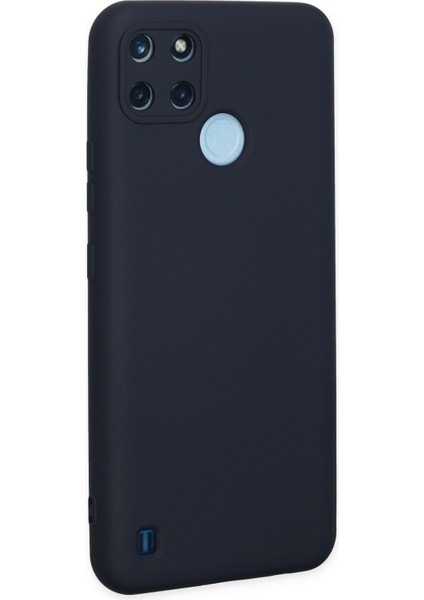 Realme C21Y Kılıf Lansman Içi Kadife Lüx Tasarım Silikon Kapak - Lacivert modelleri