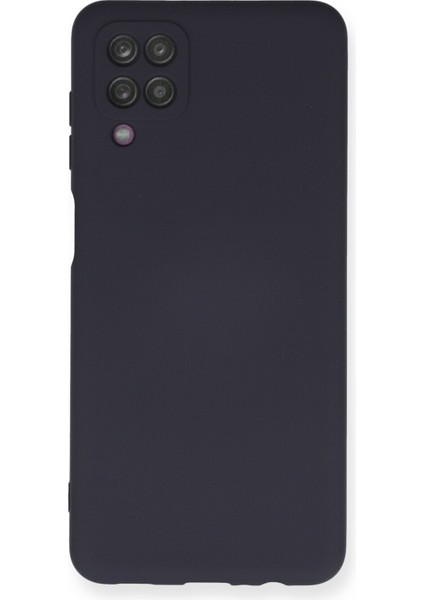 Samsung Galaxy A12 Kılıf Lansman Içi Kadife Lüx Tasarım Silikon Kapak - Lacivert