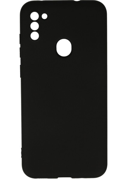 Samsung Galaxy M11 Kılıf Lansman Içi Kadife Lüx Tasarım Silikon Kapak - Siyah