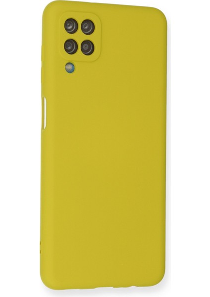 Samsung Galaxy A12 Kılıf Lansman Içi Kadife Lüx Tasarım Silikon Kapak - Sarı fiyatları