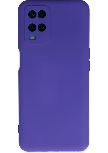 Oppo A54 4g Kılıf Lansman Içi Kadife Lüx Tasarım Silikon Kapak - Mor