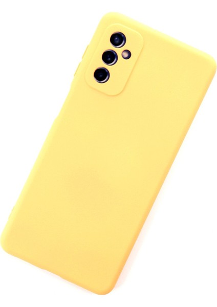 Samsung Galaxy M52 5g Kılıf Lansman Içi Kadife Lüx Tasarım Silikon Kapak - Sarı modelleri