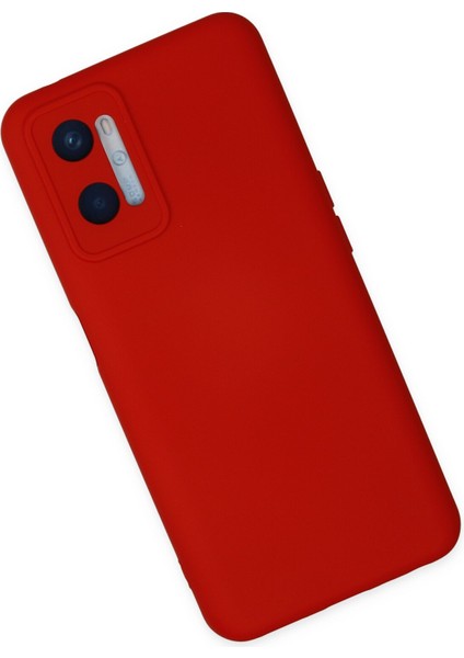 Oppo A96 Kılıf Lansman Içi Kadife Lüx Tasarım Silikon Kapak - Kırmızı fiyatları