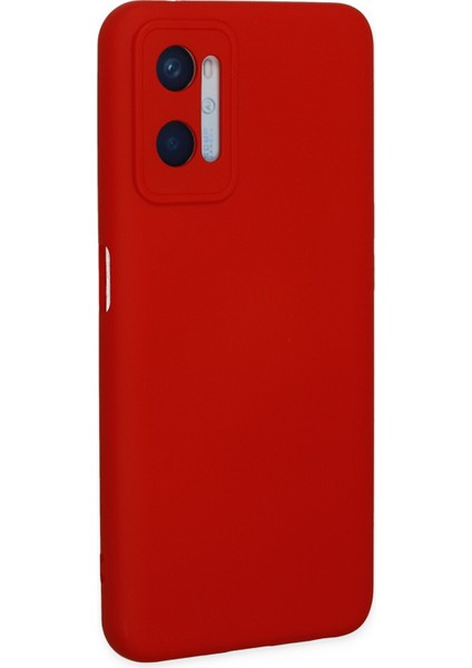 Oppo A96 Kılıf Lansman Içi Kadife Lüx Tasarım Silikon Kapak - Kırmızı modelleri