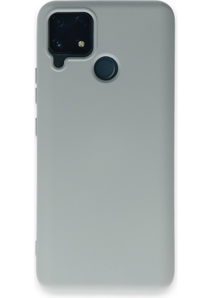 Realme C25 Kılıf Lansman Içi Kadife Lüx Tasarım Silikon Kapak - Buz Mavi