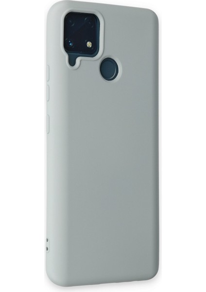 Realme C25 Kılıf Lansman Içi Kadife Lüx Tasarım Silikon Kapak - Buz Mavi fiyatları