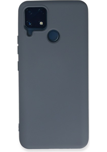 Realme C25 Kılıf Lansman Içi Kadife Lüx Tasarım Silikon Kapak - Gri