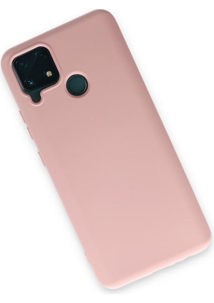 Realme C25 Kılıf Lansman Içi Kadife Lüx Tasarım Silikon Kapak - Pudra modelleri