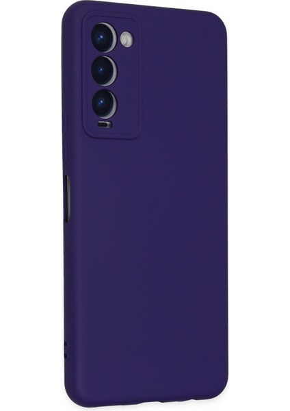 Tecno Camon 18 Kılıf Lansman Içi Kadife Lüx Tasarım Silikon Kapak - Mor modelleri
