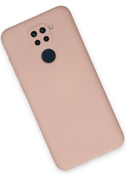 Xiaomi Redmi Note 9 Kılıf Lansman Içi Kadife Lüx Tasarım Silikon Kapak - Pudra