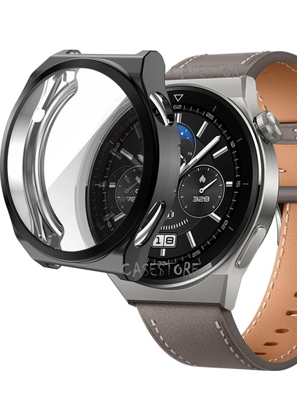 Huawei Watch Gt3 Pro 43MM Uyumlu Ekran ve Kasa Koruyucu Silikon 360 Derece Tam Kaplar Gard Military Zırh Tank