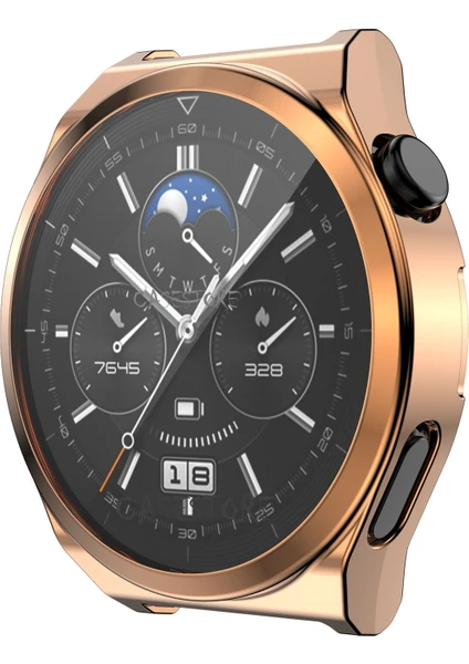 Huawei Watch Gt3 Pro 43MM Uyumlu Ekran ve Kasa Koruyucu Silikon 360 Derece Tam Kaplar Gard Military Zırh Tank