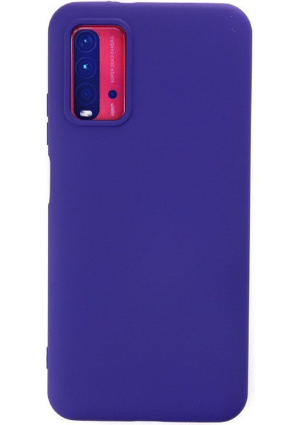Xiaomi Redmi 9t Kılıf Lansman Içi Kadife Lüx Tasarım Silikon Kapak - Mor