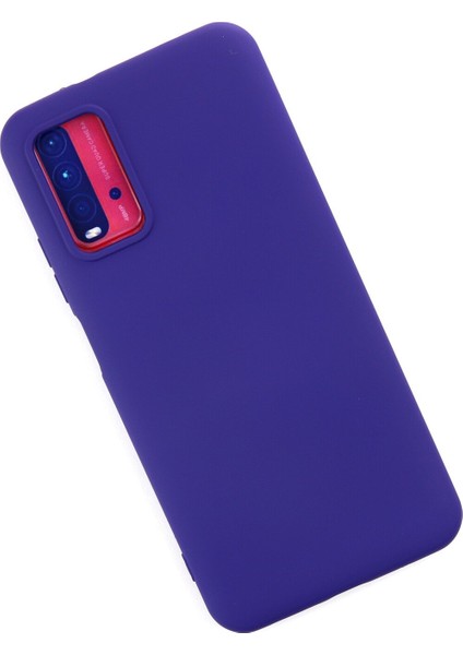 Xiaomi Redmi 9t Kılıf Lansman Içi Kadife Lüx Tasarım Silikon Kapak - Mor fiyatları