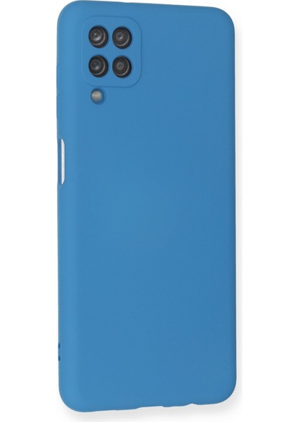 Samsung Galaxy A12 Kılıf Lansman Içi Kadife Lüx Tasarım Silikon Kapak - Mavi fiyatları