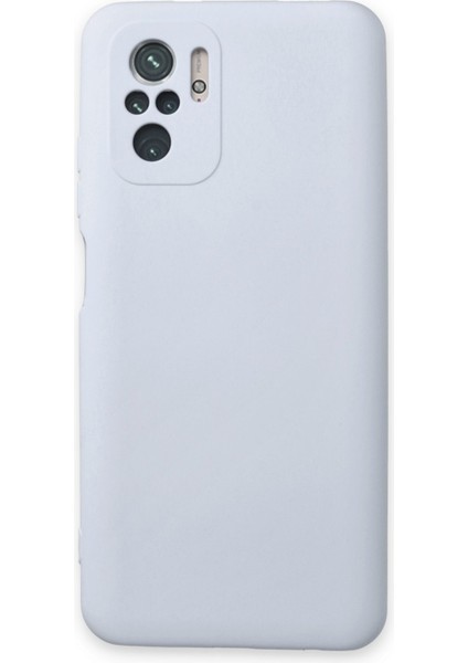 Xiaomi Redmi Note 10 Kılıf Lansman Içi Kadife Lüx Tasarım Silikon Kapak - Buz Mavisi