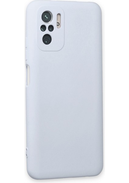 Xiaomi Redmi Note 10 Kılıf Lansman Içi Kadife Lüx Tasarım Silikon Kapak - Buz Mavisi