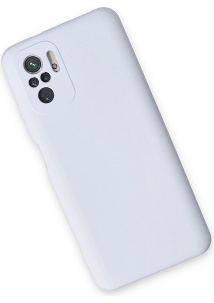 Xiaomi Redmi Note 10 Kılıf Lansman Içi Kadife Lüx Tasarım Silikon Kapak - Buz Mavisi