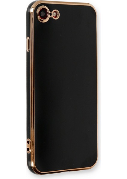 iPhone 8 Kılıf Özel Tasarım Fit Kalıp Lüx Dizayn Silikon Kapak - Siyah