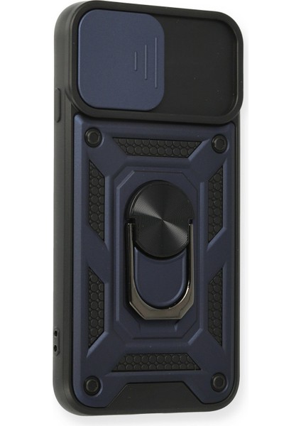 iPhone 7 Kılıf Kamera Korumalı Sürgülü Yüzüklü Armor Military Zırh Tank - Lacivert fiyatları