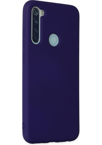Xiaomi Redmi Note 8 Kılıf Lansman Içi Kadife Lüx Tasarım Silikon Kapak - Mor