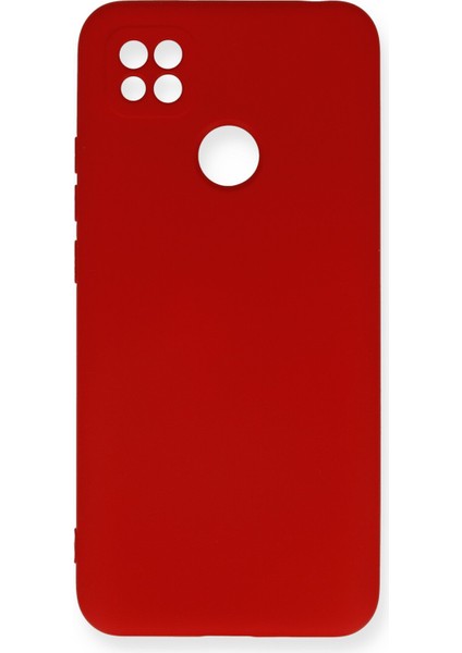 Xiaomi Redmi 9c Kılıf Lansman Içi Kadife Lüx Tasarım Silikon Kapak - Kırmızı