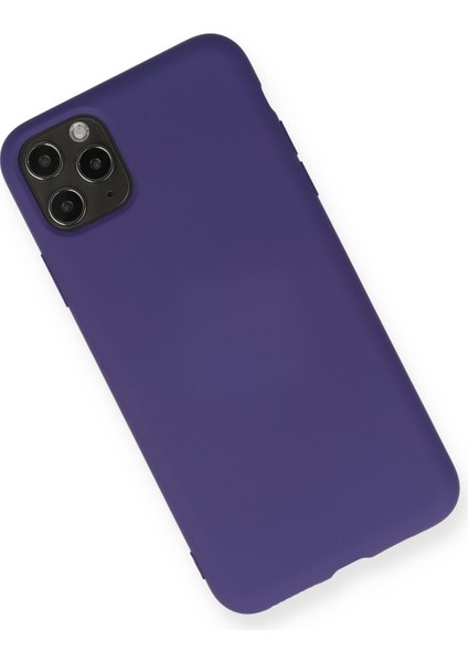 iPhone 11 Pro Max Kılıf Lansman Içi Kadife Lüx Tasarım Silikon Kapak - Koyu Mor fiyatları