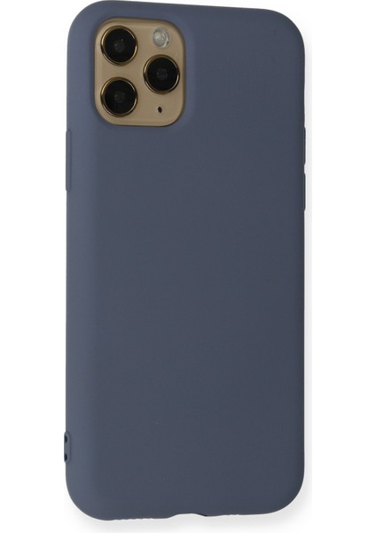iPhone 11 Pro Kılıf Lansman Içi Kadife Lüx Tasarım Silikon Kapak - Gri