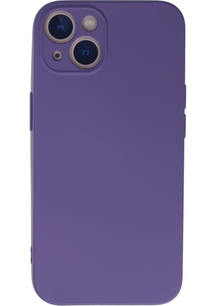 iPhone 13 Mini Kılıf Lansman Içi Kadife Lüx Tasarım Silikon Kapak - Mor