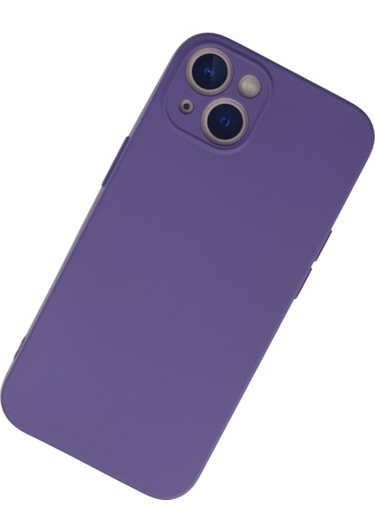 iPhone 13 Mini Kılıf Lansman Içi Kadife Lüx Tasarım Silikon Kapak - Mor fiyatları