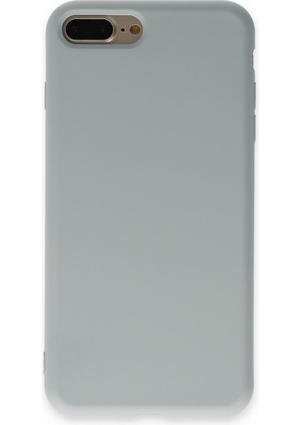 iPhone 8 Plus Kılıf Lansman Içi Kadife Lüx Tasarım Silikon Kapak - Buz Mavisi