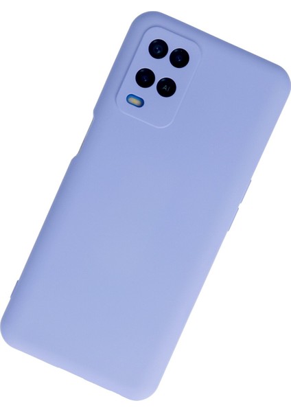 Oppo A54 4g Kılıf Lansman Içi Kadife Lüx Tasarım Silikon Kapak - Lila fiyatları