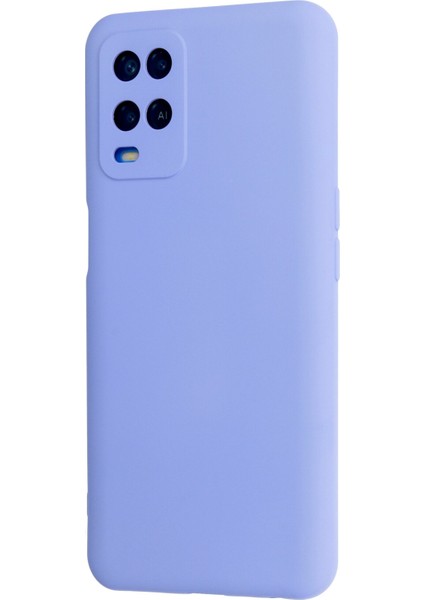 Oppo A54 4g Kılıf Lansman Içi Kadife Lüx Tasarım Silikon Kapak - Lila modelleri
