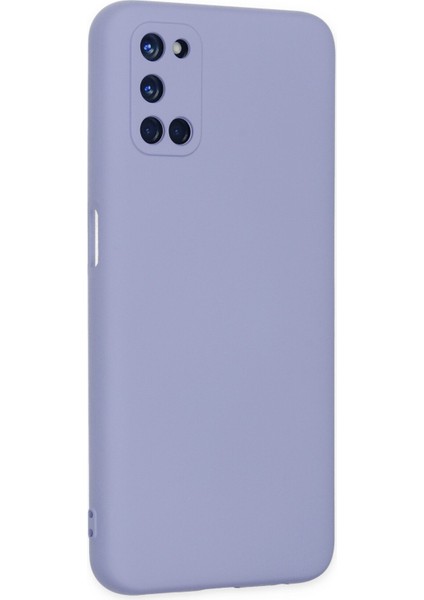 Oppo A92 Kılıf Lansman Içi Kadife Lüx Tasarım Silikon Kapak - Lila modelleri