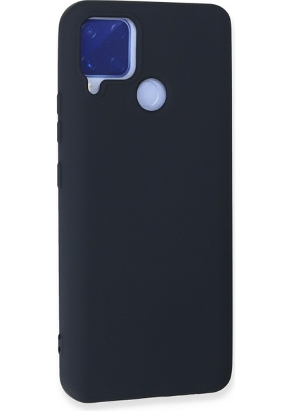 Realme C15 Kılıf Lansman Içi Kadife Lüx Tasarım Silikon Kapak - Lacivert modelleri
