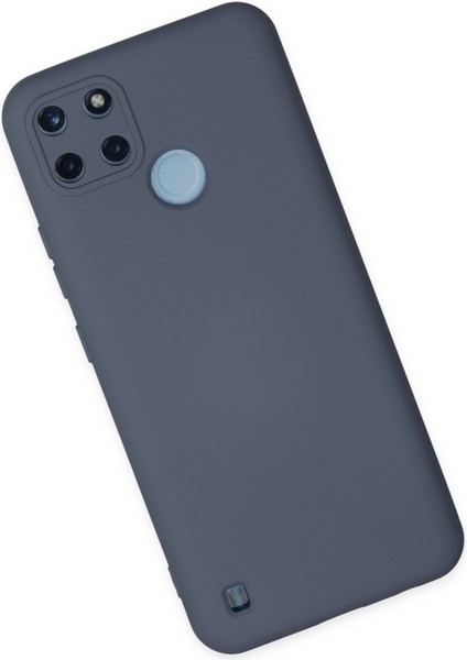 Realme C21Y Kılıf Lansman Içi Kadife Lüx Tasarım Silikon Kapak - Gri fiyatları