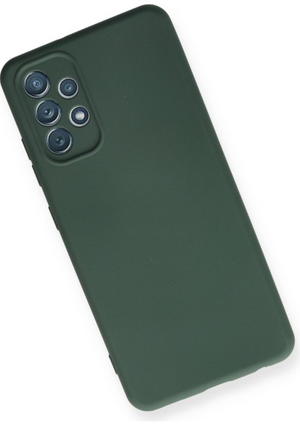 Samsung Galaxy A32 Kılıf Lansman Içi Kadife Lüx Tasarım Silikon Kapak - Koyu Yeşil modelleri