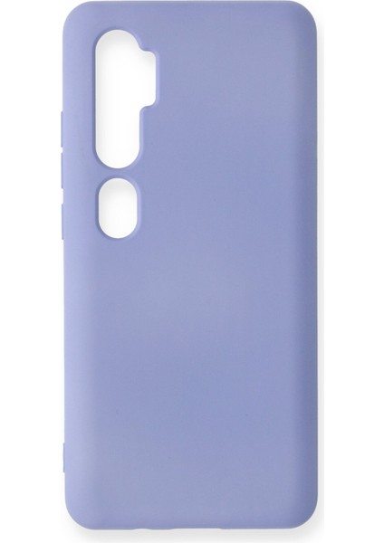 Xiaomi Mi Note 10 Pro Kılıf Lansman Içi Kadife Lüx Tasarım Silikon Kapak - Lila