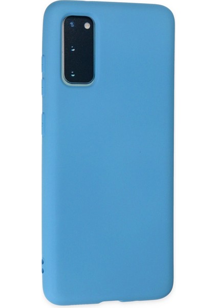 Samsung Galaxy S20 Plus Kılıf Lansman Içi Kadife Lüx Tasarım Silikon Kapak - Mavi modelleri