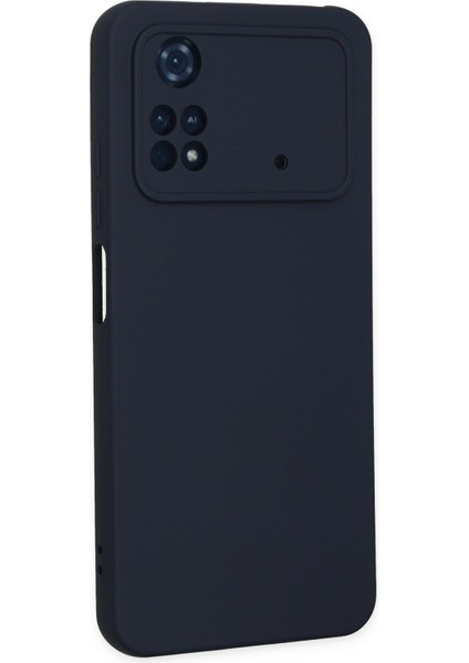 Xiaomi Poco M4 Pro 4g Kılıf Lansman Içi Kadife Lüx Tasarım Silikon Kapak - Lacivert modelleri