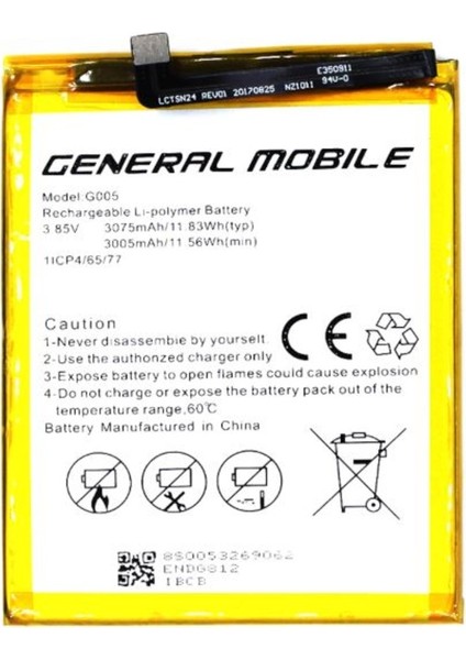 Senal Store General Mobile Discovery Gm8 Pil Batarya