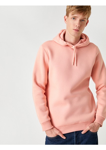 Basic Kapşonlu Sweatshirt