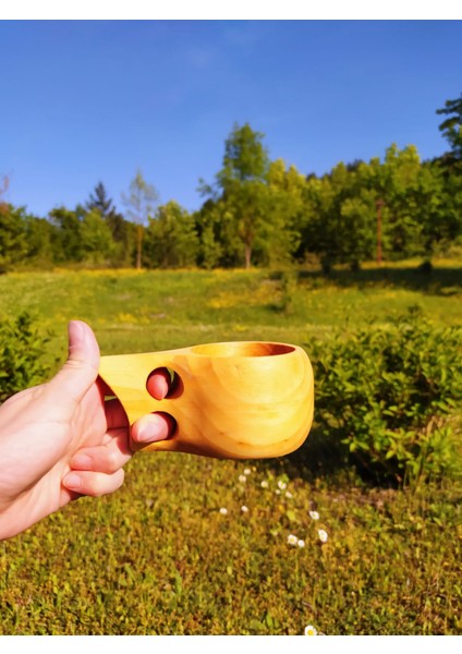 Ahşap Kupa Bardak ,tekli Kuksa & Doğa Kamp Doğal Yaşam & Latte Cappuccino Bardağı & Ayous